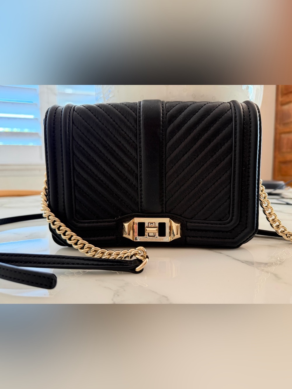 Rebecca Minkoff Quilted Small Love Crossbody Black